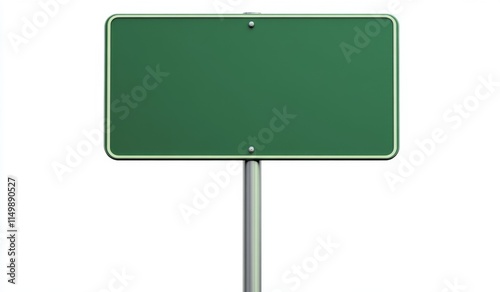 Wallpaper Mural Blank green road sign on a metal post. Torontodigital.ca