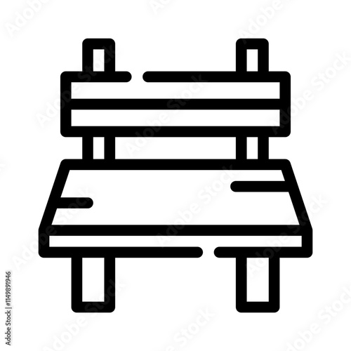 bench line icon