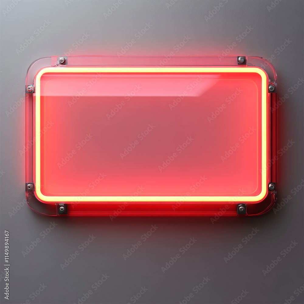 sign made of transparent plastic, white background, red light sign made of transparent plastic, white background, red light