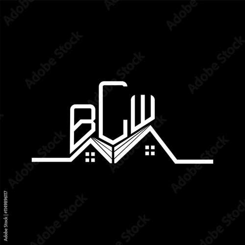 BLW Real State logo design, BLW simple and modern logo. BLW luxurious alphabet design