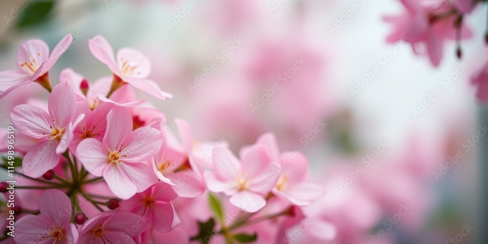 Delicate Pink Blossoms in Soft Focus, a Springtime Floral Delight Delicate Pink Blossoms in Soft Focus, a Springtime Floral Delight
