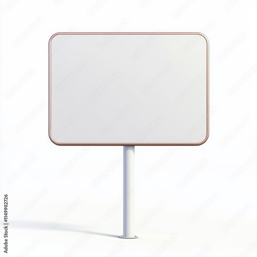 white square road sign on white background white square road sign on white background