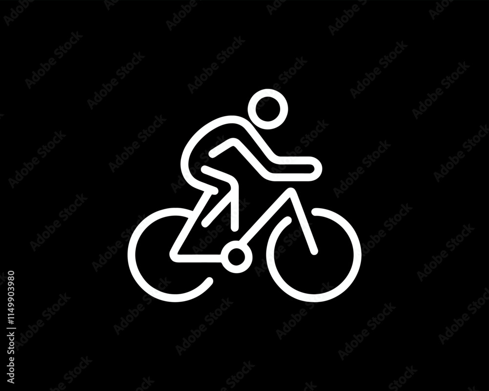 Obraz premium cyclist on a bicycle icon