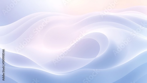 Abstract Soft Blue and White Wave Background
