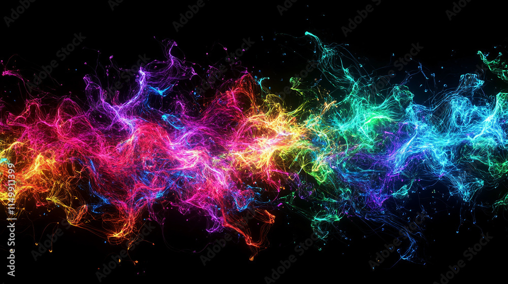 Abstract Nebula-Like Illustration with Wide Color Spectrum Creating Cosmic Beauty Abstract Nebula-Like Illustration with Wide Color Spectrum Creating Cosmic Beauty