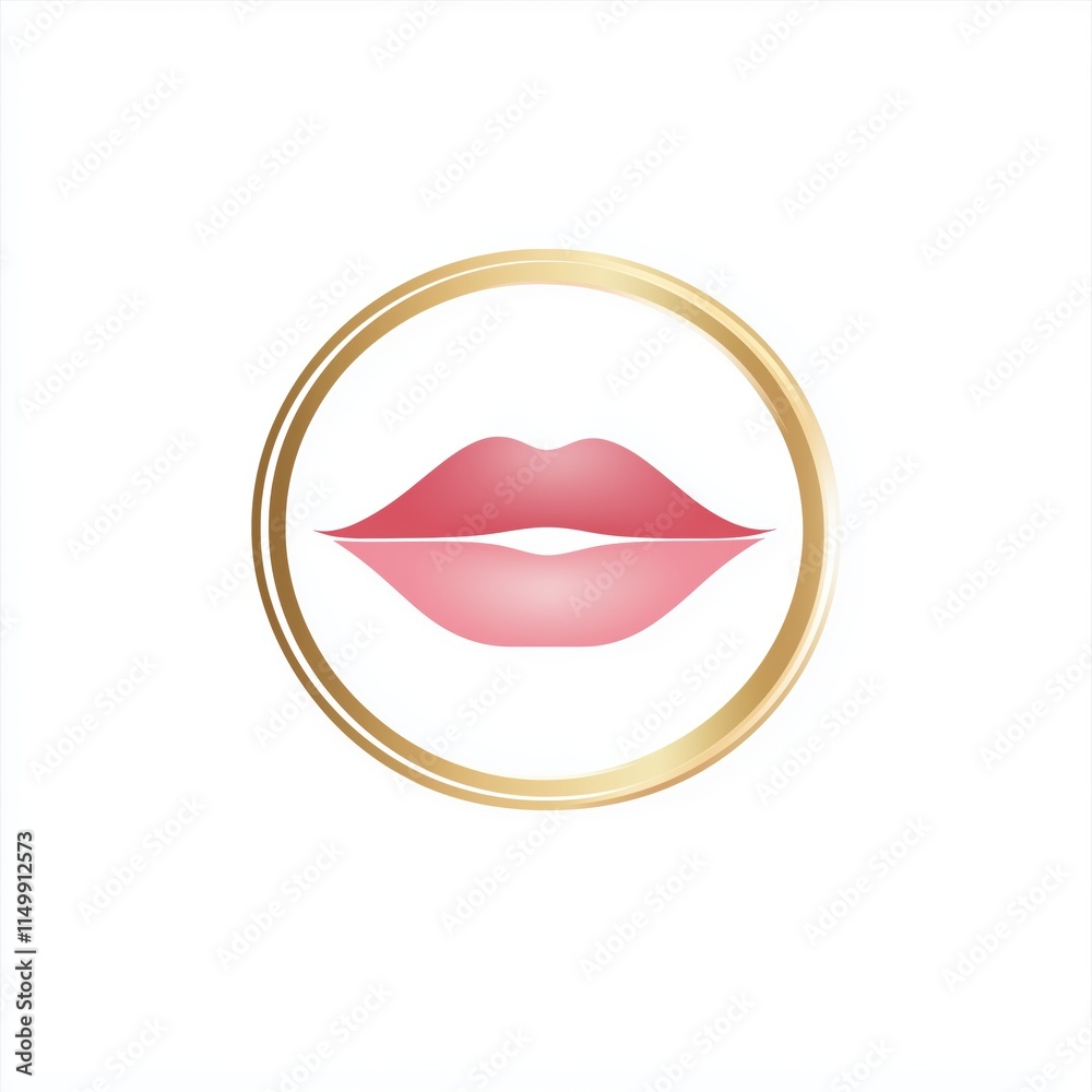 Stylish and elegant beauty logo with golden details Stylish and elegant beauty logo with golden details