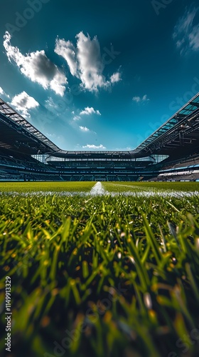 Anticipation on the Field An Empty Stadium Awaiting a Memorable Game