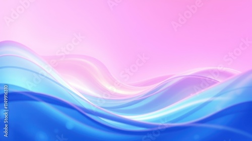 Wallpaper Mural Abstract pastel blue and pink flowing waves background design Torontodigital.ca
