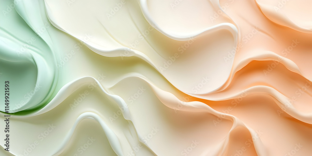 Obraz premium Abstract 3D Pastel Wave Background