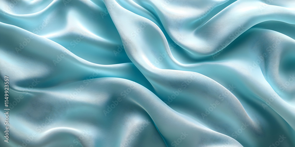 Obraz premium Blue Silk Drape 3D Render