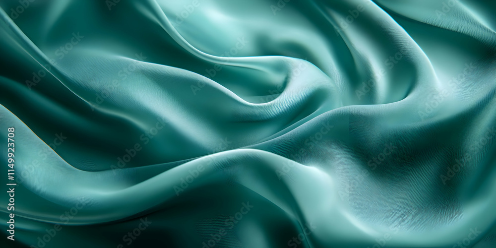 Teal Silk Drape Abstract Background Teal Silk Drape Abstract Background
