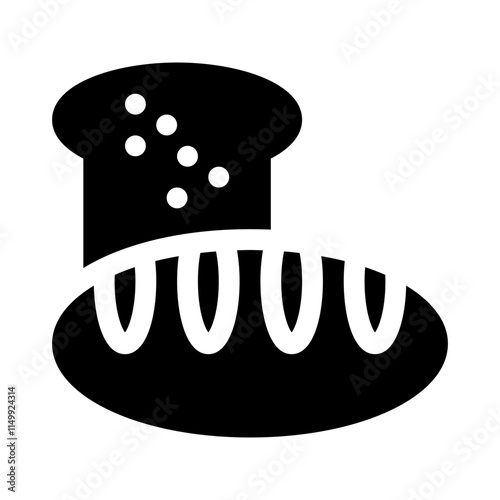 Bread glyph icon