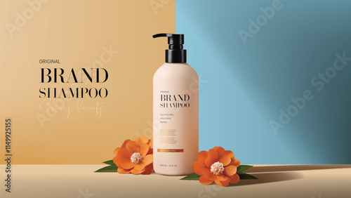 Promo banner for shampoo ad