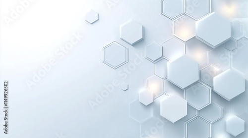 Multicolored Hexagonal Shapes Background The abstract pattern creates a sense of symmetry elegance 
