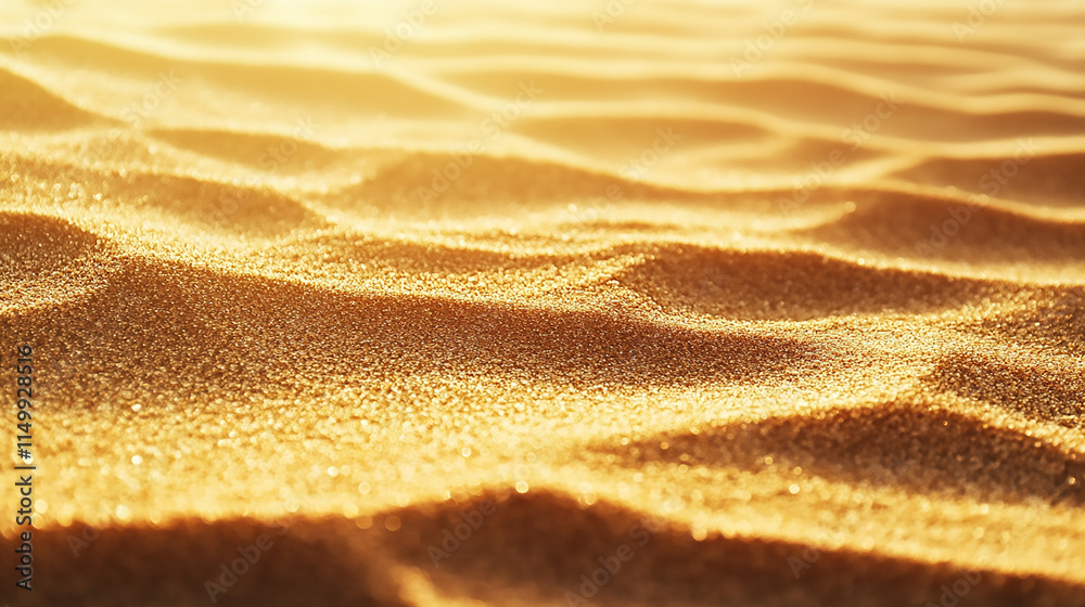 This captivating beach view of shimmering golden water invites tranquility and inspiration Sandy beach with copy space image.
This captivating beach view of shimmering golden water invites tranquility and inspiration Sandy beach with copy space image.