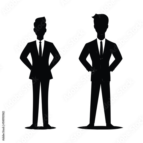Business people, business Men and Women  vector silhouettes set