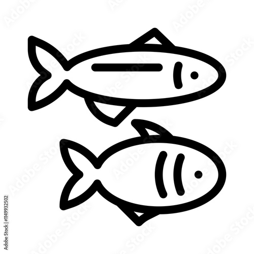 Fish line icon