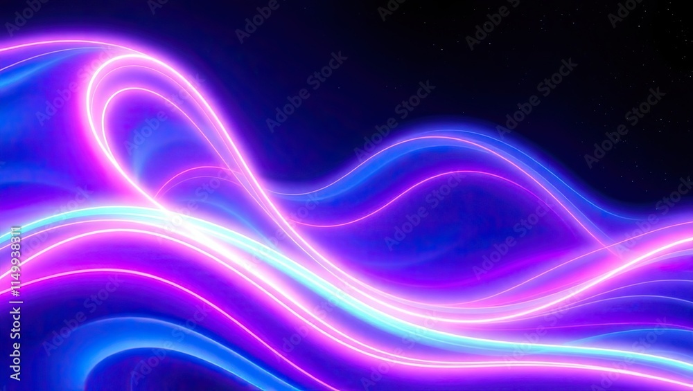 Neon Light Waves. Vibrant Digital Energy. Ideal For A Desktop Wallpaper Or Background. Neon Light Waves. Vibrant Digital Energy. Ideal For A Desktop Wallpaper Or Background.