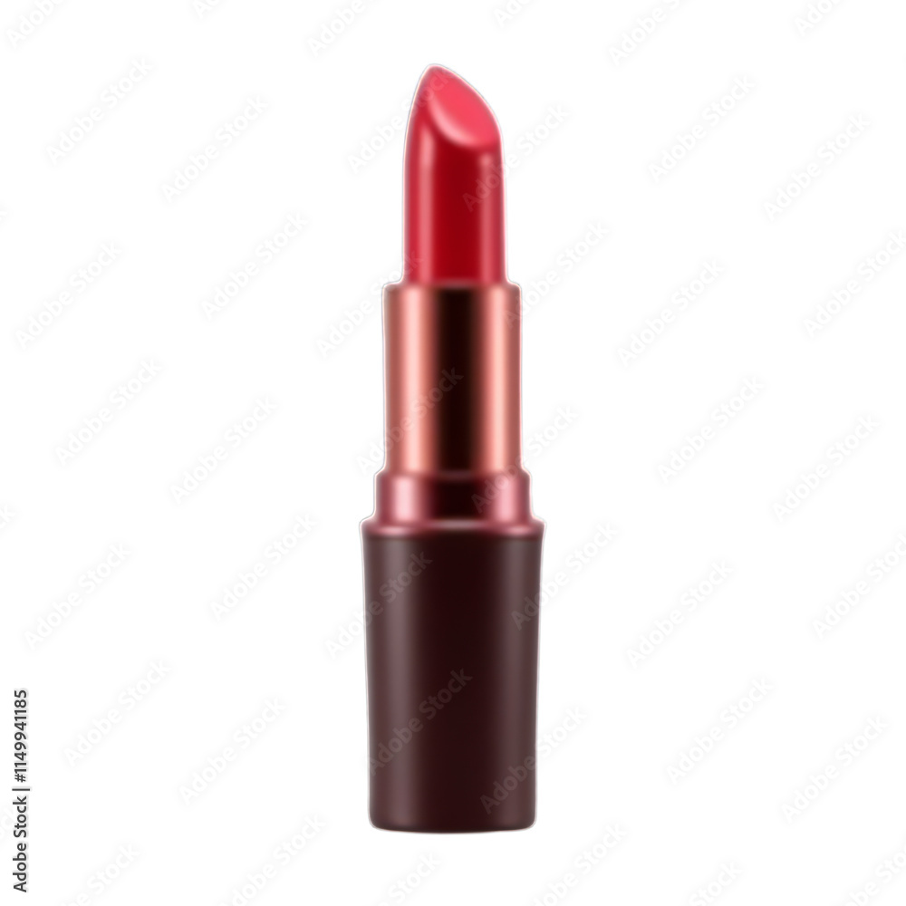 Red lipstick in a tube with a silver lid Red lipstick in a tube with a silver lid