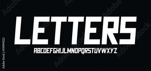 Abstract modern minimalist geometric futuristic alphabet font. digital space typography vector illustration design