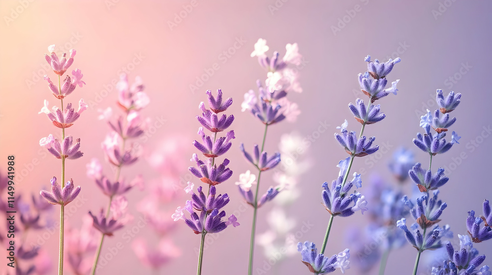 Naklejka premium Lavender Flowers Illustration