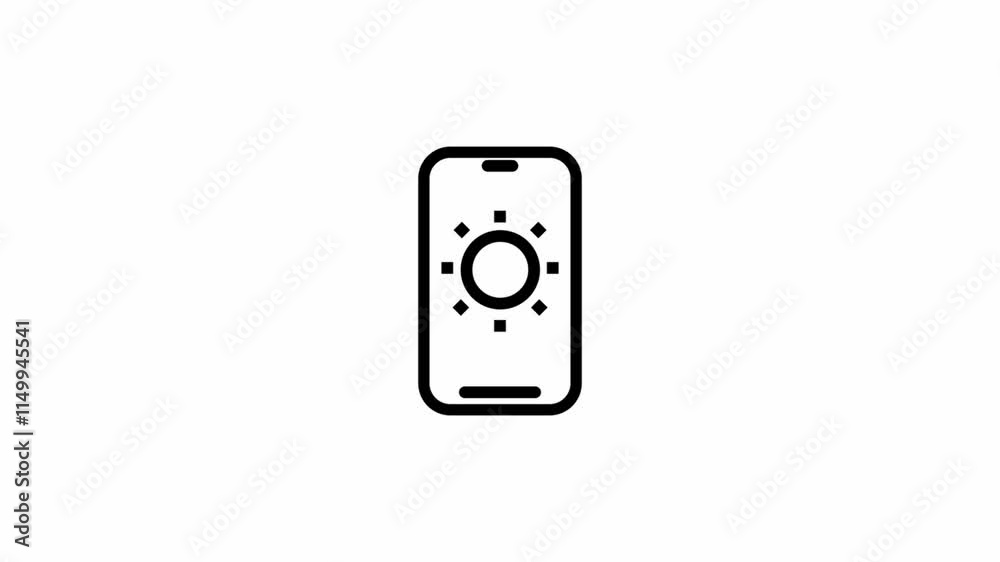 Smartphone weather application - clean and modern weather icon motion design. Smartphone weather application - clean and modern weather icon motion design.