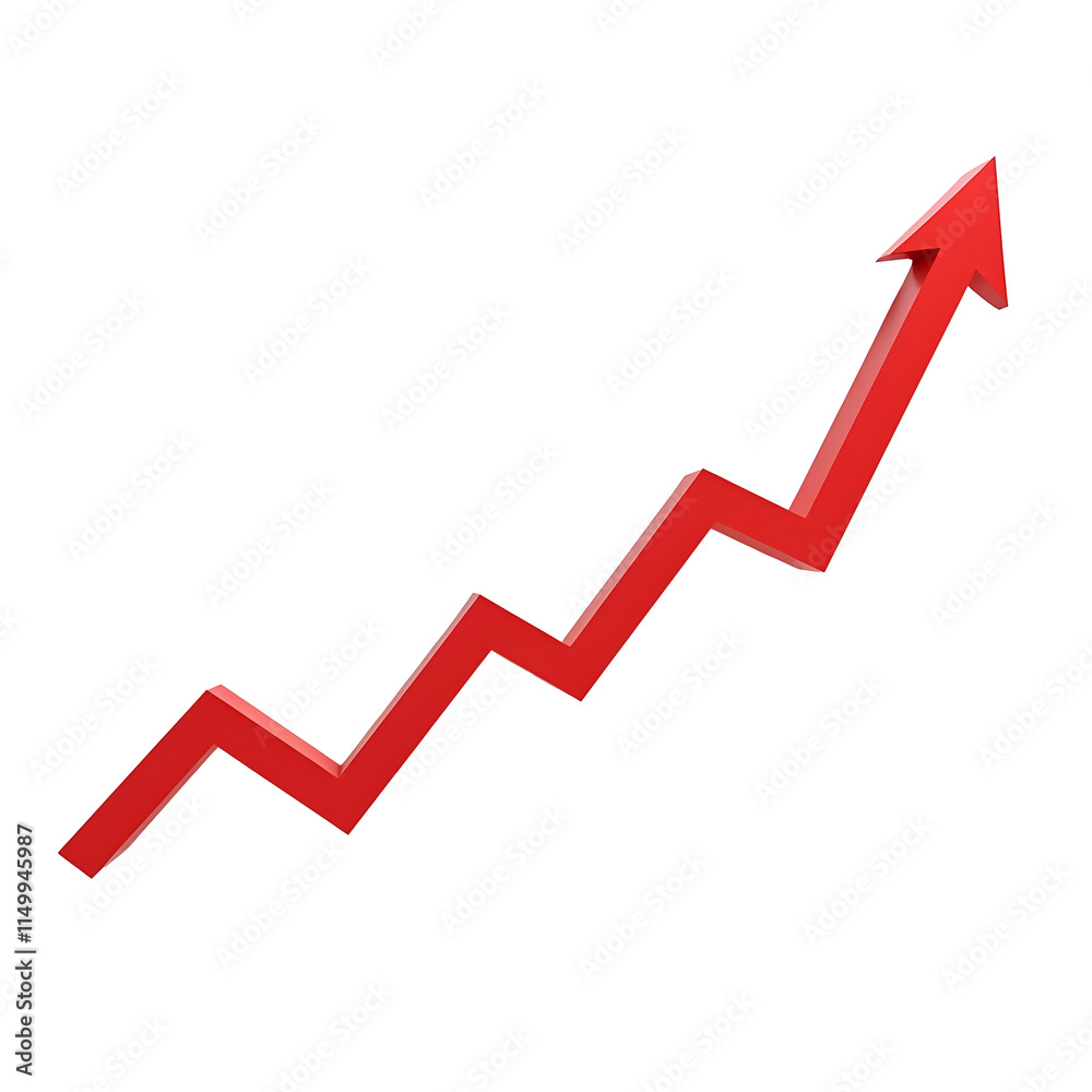Red upward arrow graph showing rising trend on transparent background. Red upward arrow graph png. Red upward arrow graph showing rising trend on transparent background. Red upward arrow graph png.