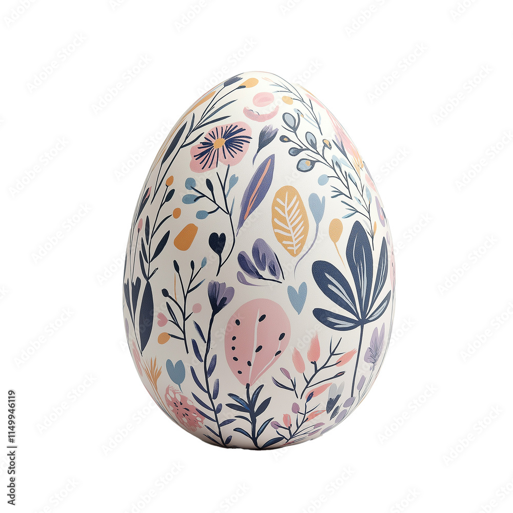 A Colorful Easter Egg, Isolated On A White Background, Symbolizing The Joyful Spring Holiday A Colorful Easter Egg, Isolated On A White Background, Symbolizing The Joyful Spring Holiday
