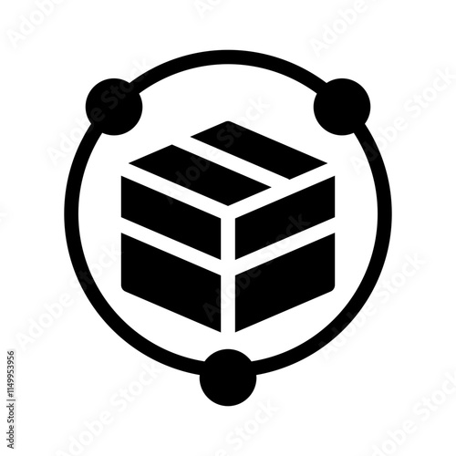 Blockchain glyph icon