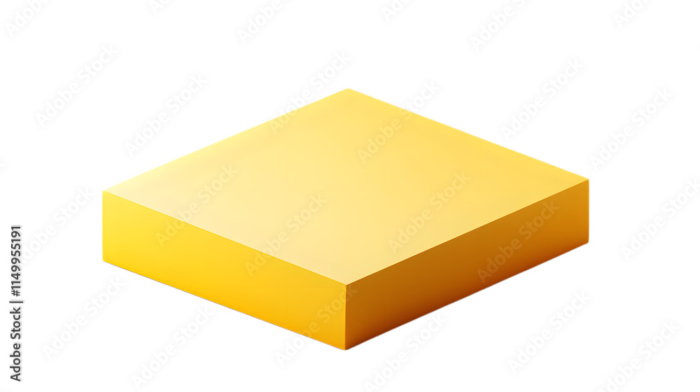 Yellow sticky note pad with a smooth surface and clean edges, ideal for reminders or creative projects. Isolated on transparent background Yellow sticky note pad with a smooth surface and clean edges, ideal for reminders or creative projects. Isolated on transparent background