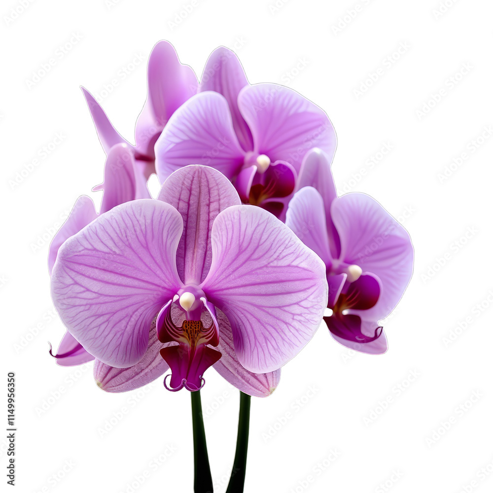 Obraz premium Closeup of purple orchids with textured petals