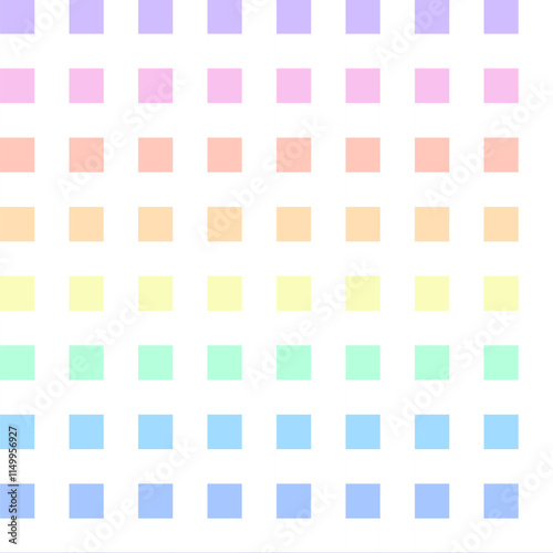 Square pattern in pastel rainbow tone, colorful tone background Pride square pattern