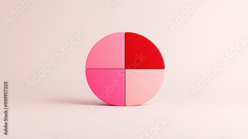 2025 goal setting planning and objectives. Abstract color block pie chart on a soft pastel background.