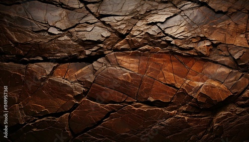 Obraz na płótnie dark brown rock face w salonie