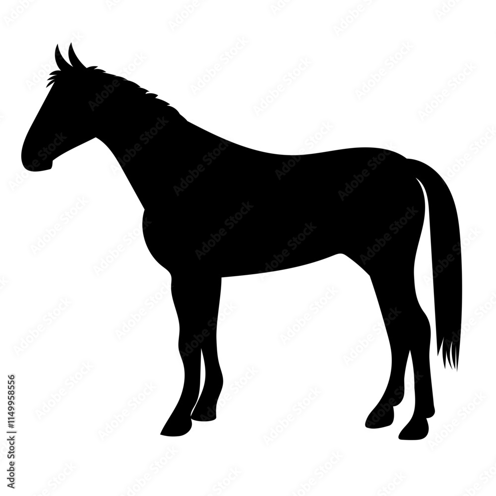 Obraz premium horse silhouette isolated on white