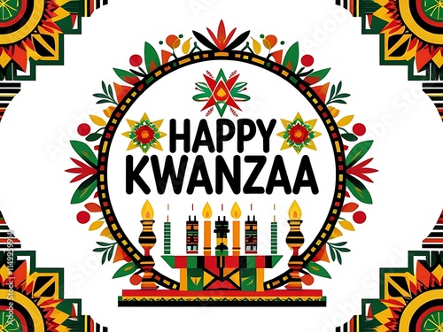 Happy Kwanzaa Celebration African American Heritage Culture photo