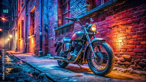 Wallpaper Mural Vintage Motorcycle, Urban Decay, Speed, Graffiti, Night Photography Torontodigital.ca