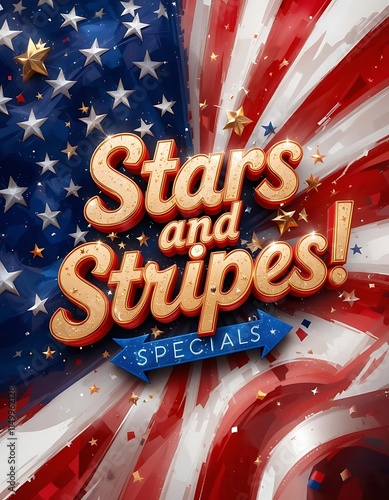 Stars & Stripes! Specials 3d text with amazing design