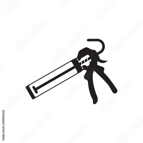 Silicone gun logo symbol icon, vector illustration design