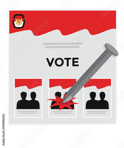 Indonesia Election Day vector illustration stock illustration