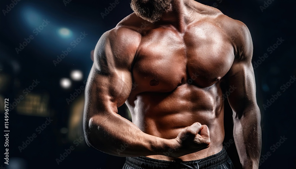 Fototapeta premium Muscular male bodybuilder