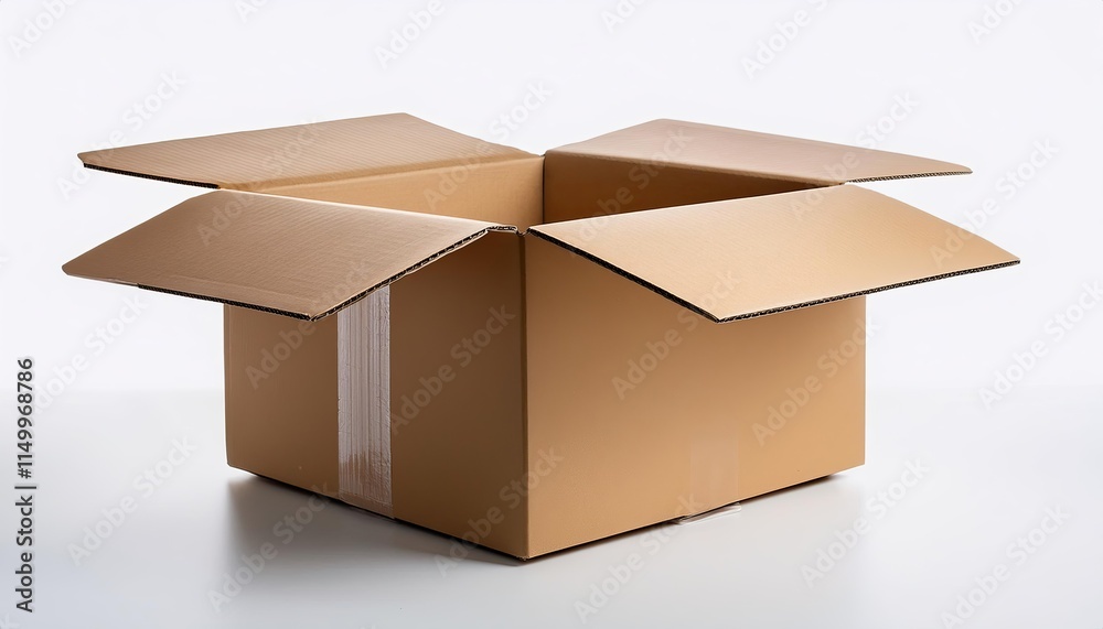 Open cardboard box isolated on a white background Open cardboard box isolated on a white background