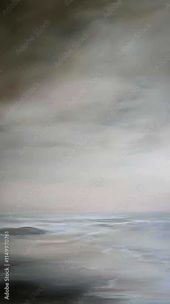 A serene seascape with soft colors and gentle waves, evoking tranquility and calmness. A serene seascape with soft colors and gentle waves, evoking tranquility and calmness.