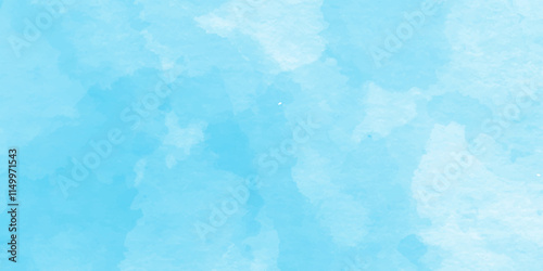 Blue watercolor background,Hand painted abstract soft sky blue watercolor sky and clouds,Classic hand painted Blue watercolor background for design,blue tone for wallpaper, graphics design.