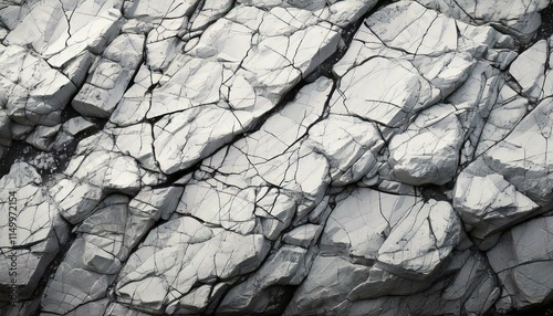 Obraz na płótnie cracked white rugged rock surface w salonie