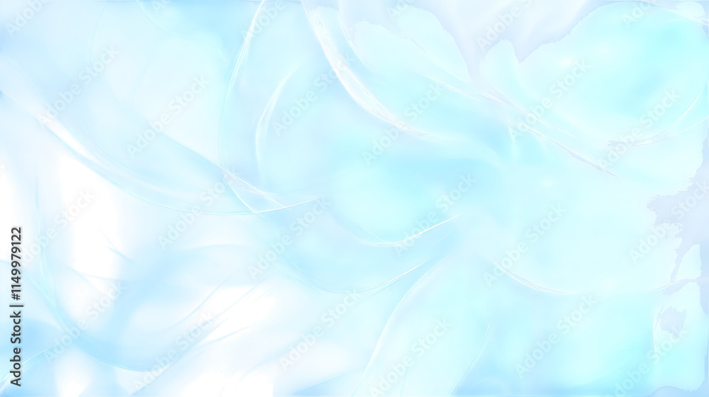 Fototapeta premium Abstract blue gradient background with soft curved lines and light highlights, creating a serene artistic effect. Isolated on white background