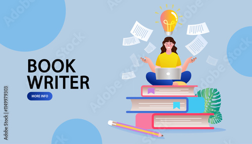 Global Education. Knowledge business education concept. Girl and books. Reading book for self skill career development. characters students with book. Study at the university. vector flat.