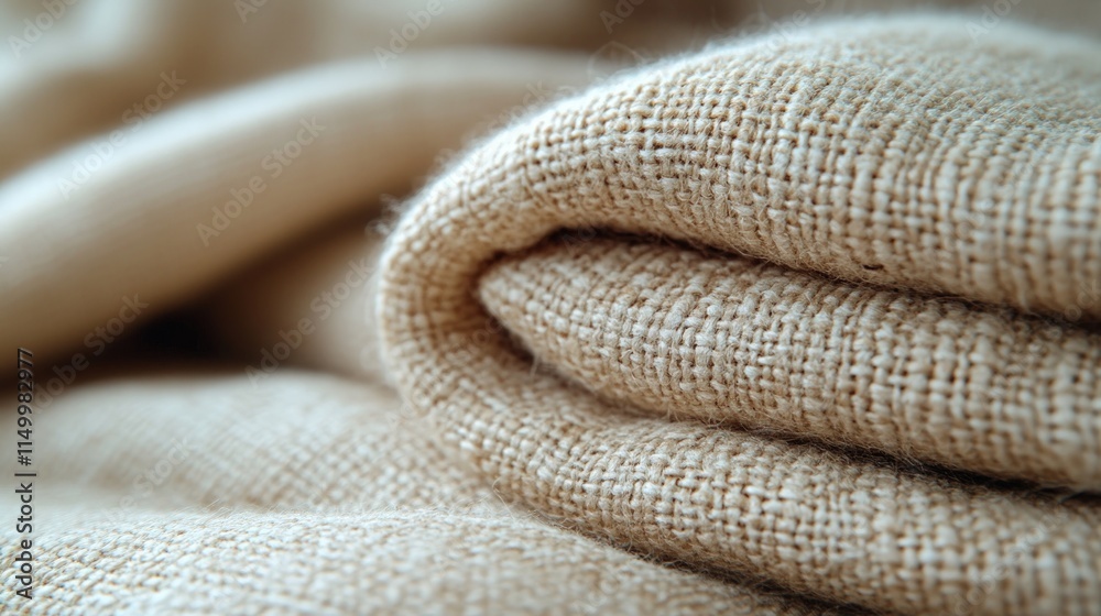 Beige fabric texture, folded, close-up. Beige fabric texture, folded, close-up.