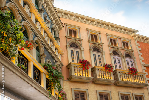 The Venetian Macao simulates Venice, with characteristic architectural shapes of Venice