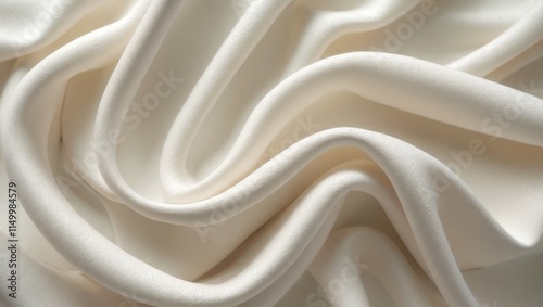 Creamy fabric waves with smooth texture and elegant curves photo